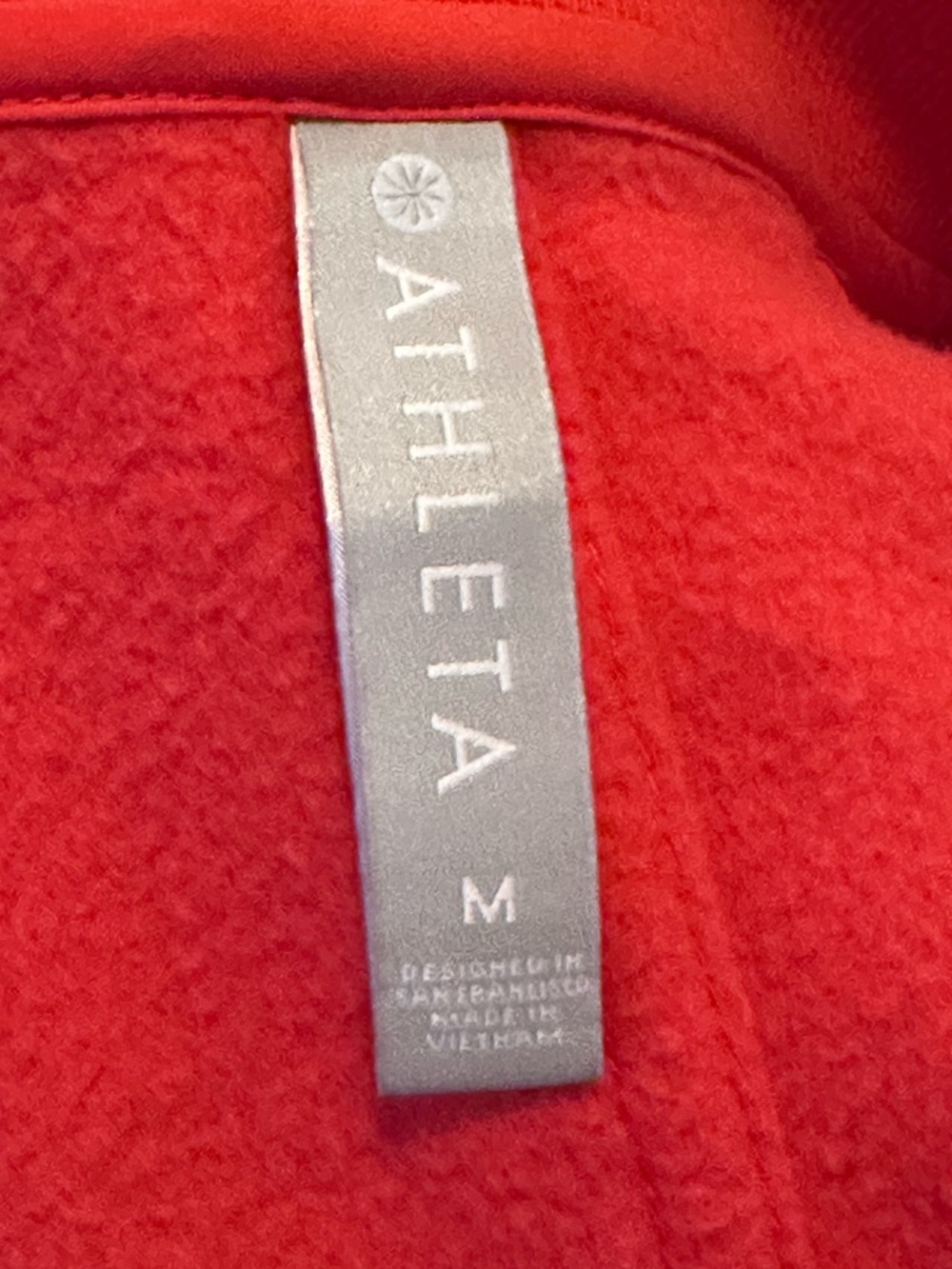 ATHLETA Zion Microfleece Full Zip Athletic Baseball Jacket Red/Orange - Picture 9 of 12